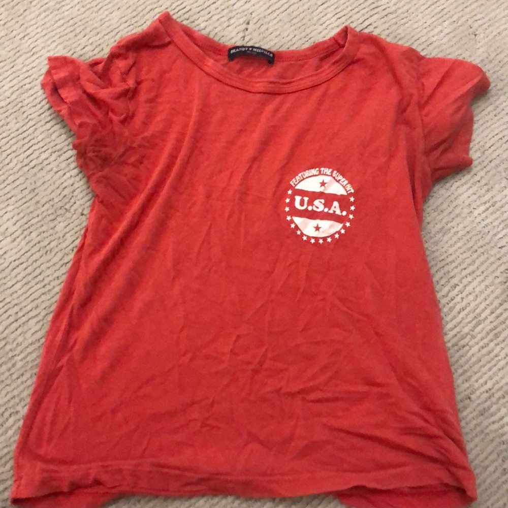 brandy melville red tee shirt